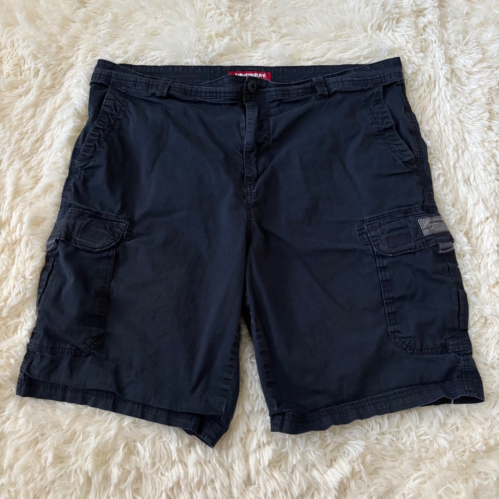 Unionbay Mens Navy Blue Cargo Shorts Size 40 Cotton Blend Stretch Multi Pocket